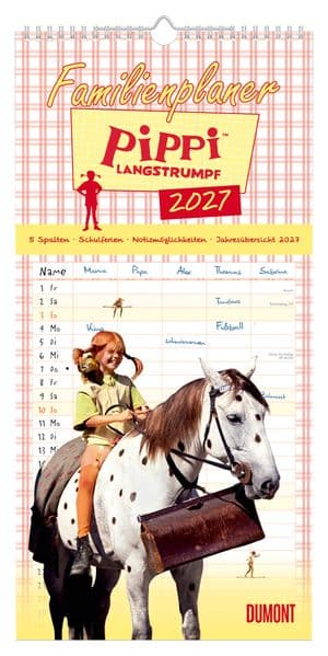 Familienplaner Pippi Langstrumpf 2027