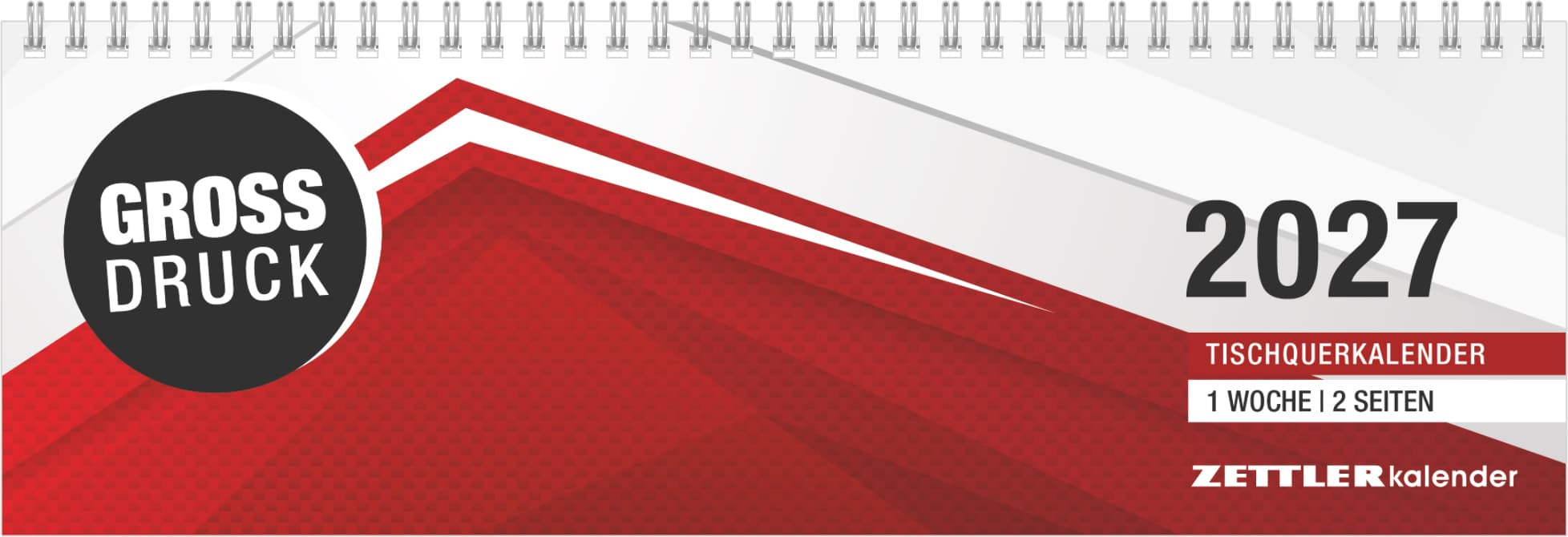 ZETTLER Tischquerkalender GROSSDRUCK 2027