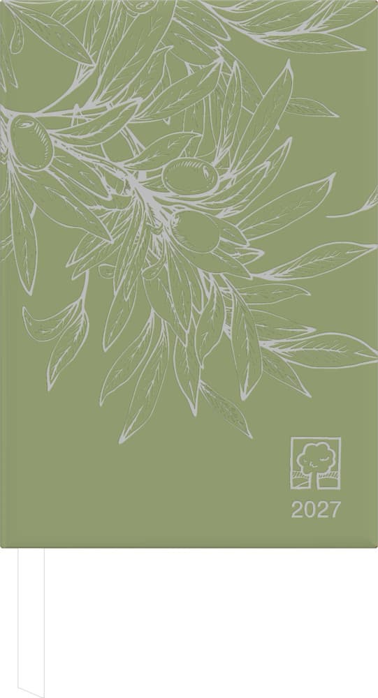 ZETTLER Buchkalender 1T/1S olive Blauer Engel* 2027