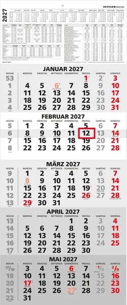 ZETTLER 5-Monatskalender 2027