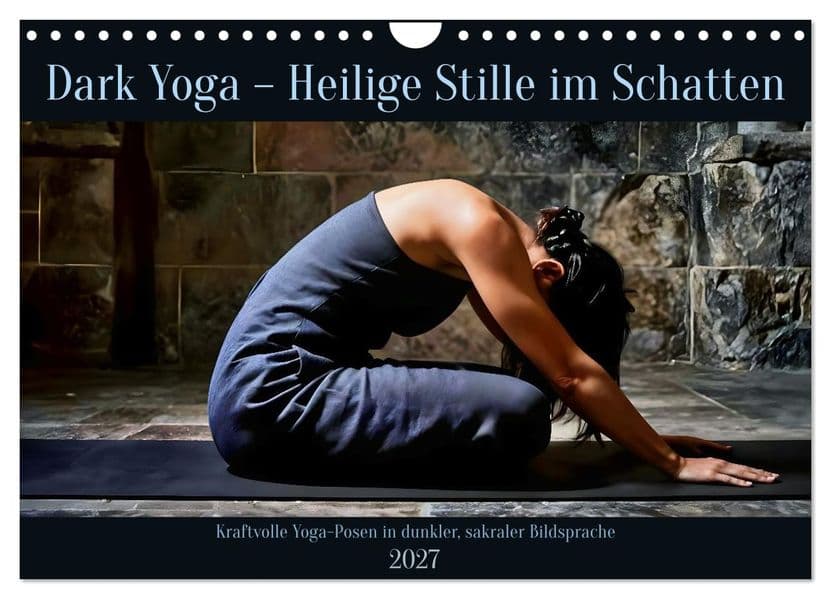 Dark Yoga - Heilige Stille im Schatten (Wandkalender 2027 DIN A4 quer), CALVENDO Monatskalender