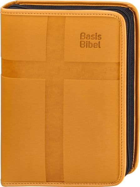 BasisBibel. Die Kompakte. Kunstlederhülle mit Reißverschluss. orange