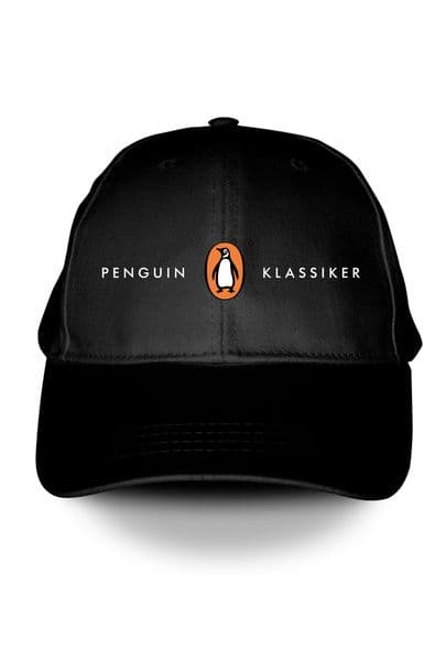 Schwarze Penguin Klassiker Cap mit blau gestickter Schrift und Penguin Logo