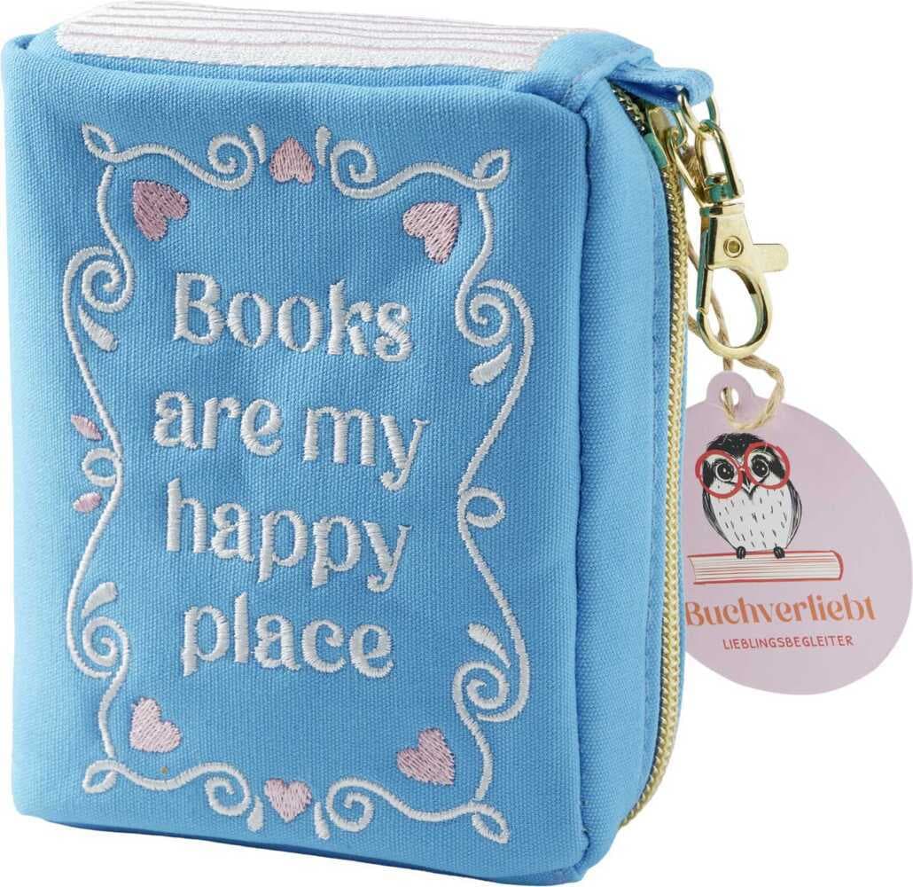 Buchverliebt Besticktes Täschchen, Happy Place