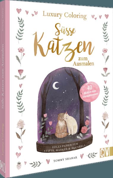 Luxury Coloring: Süße Katzen zum Ausmalen