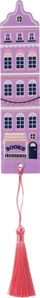 Buchverliebt Lesezeichen bestickt "Bookshop"