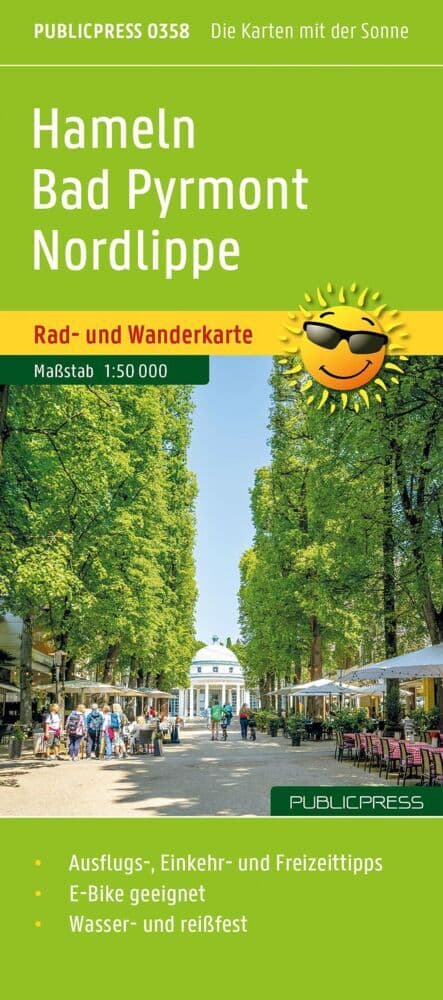Publicpress Rad- und Wanderkarte Hameln, Bad Pyrmont, Nordlippe 1:50.000