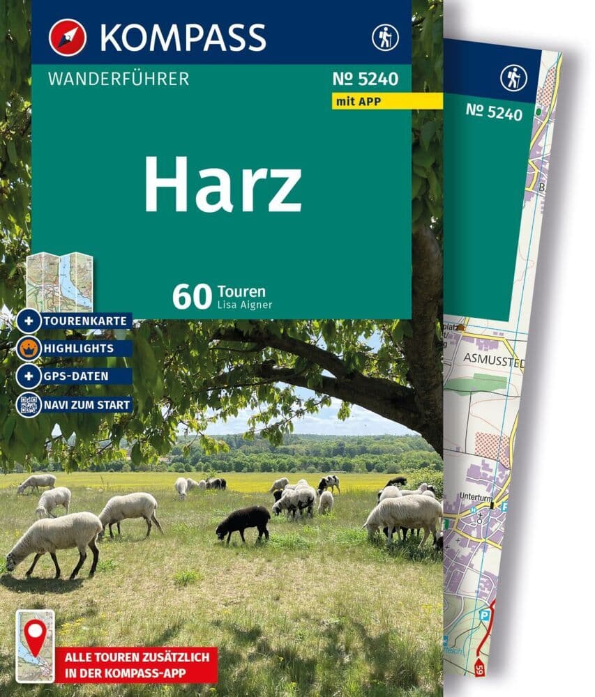 KOMPASS Wanderführer Harz, 60 Touren mit Extra-Tourenkarte