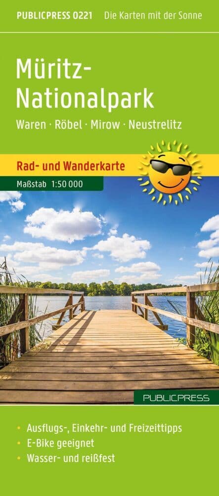 Publicpress Rad- und Wanderkarte Müritz-Nationalpark, Waren, Röbel, Mirow, Neustrelitz 1:50.000