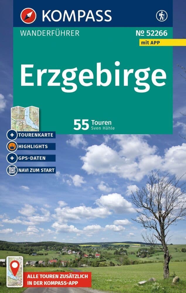 KOMPASS Wanderführer Erzgebirge mit Touren im Sächsischen Vogtland, 55 Touren mit Extra-Tourenkarte