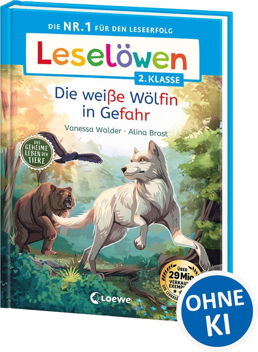 Leselöwen 2. Klasse - Das geheime Leben der Tiere - Die weiße Wölfin in Gefahr