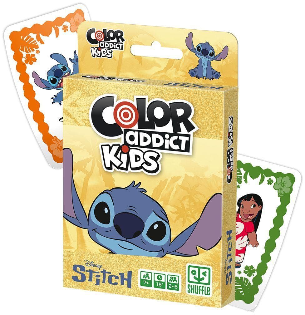 Color Addict Kids - Disney Stitch - Kartenspiele für Kinder (Mau Mau, Quartett, Memo & Schnipp Schnapp)