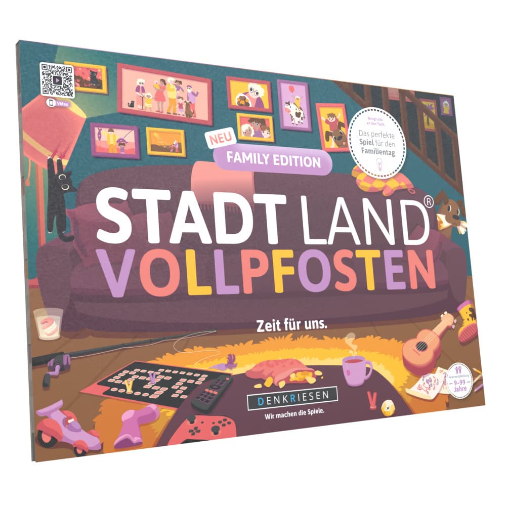 DENKRIESEN - STADT LAND VOLLPFOSTEN® Family Edition - "Zeit für uns." | A4 Spielblock