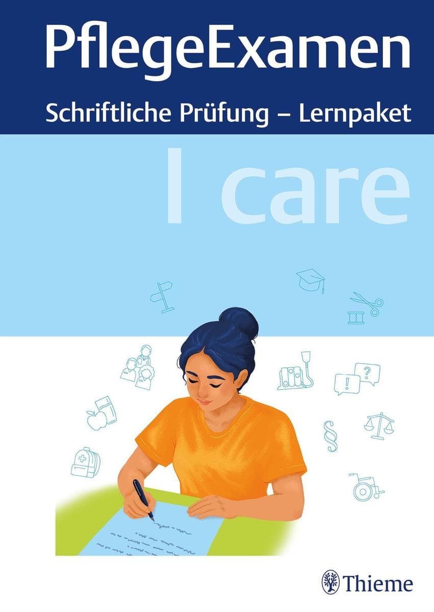 I care PflegeExamen - Schriftliche Prüfung Tag 1 - 3 (Lernpaket)