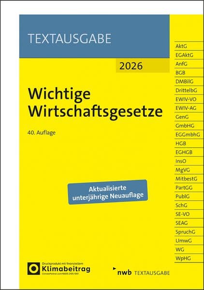 Wichtige Wirtschaftsgesetze