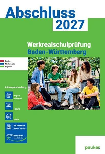pauker. Prüfungsvorbereitung - Werkrealschulprüfung Baden-Württemberg 2027