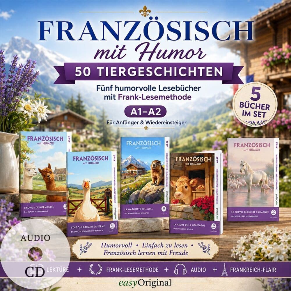 Französisch mit Humor: 50 Tiergeschichten A1-A2 (+ 5 Audio-CDs), m. 1 Audio, m. 1 Audio, m. 5 Audio-CD