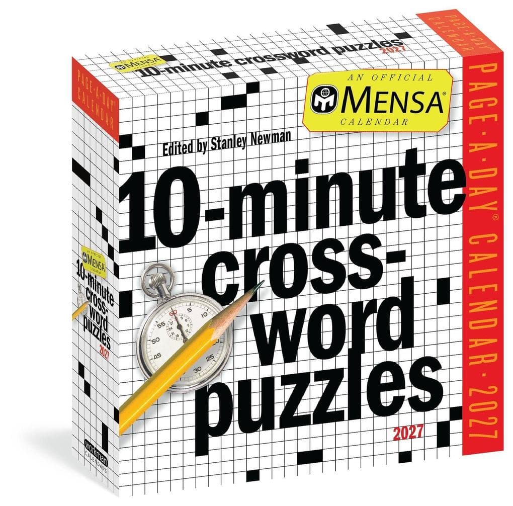 Mensa® 10-Minute Crossword Puzzles Page-A-Day® Calendar 2027
