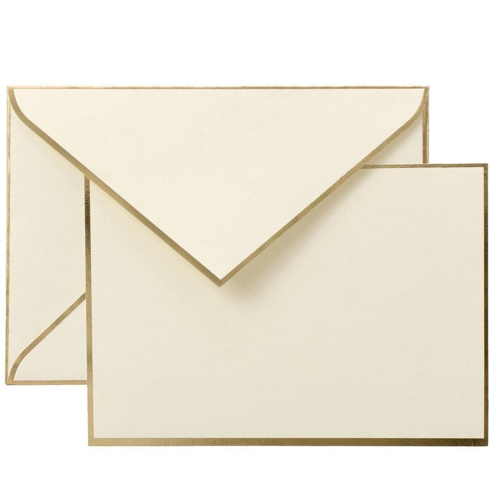 Premium Kartenset Creme / Gold,C6 / 16,2 x 11,4 cmFSC MIX