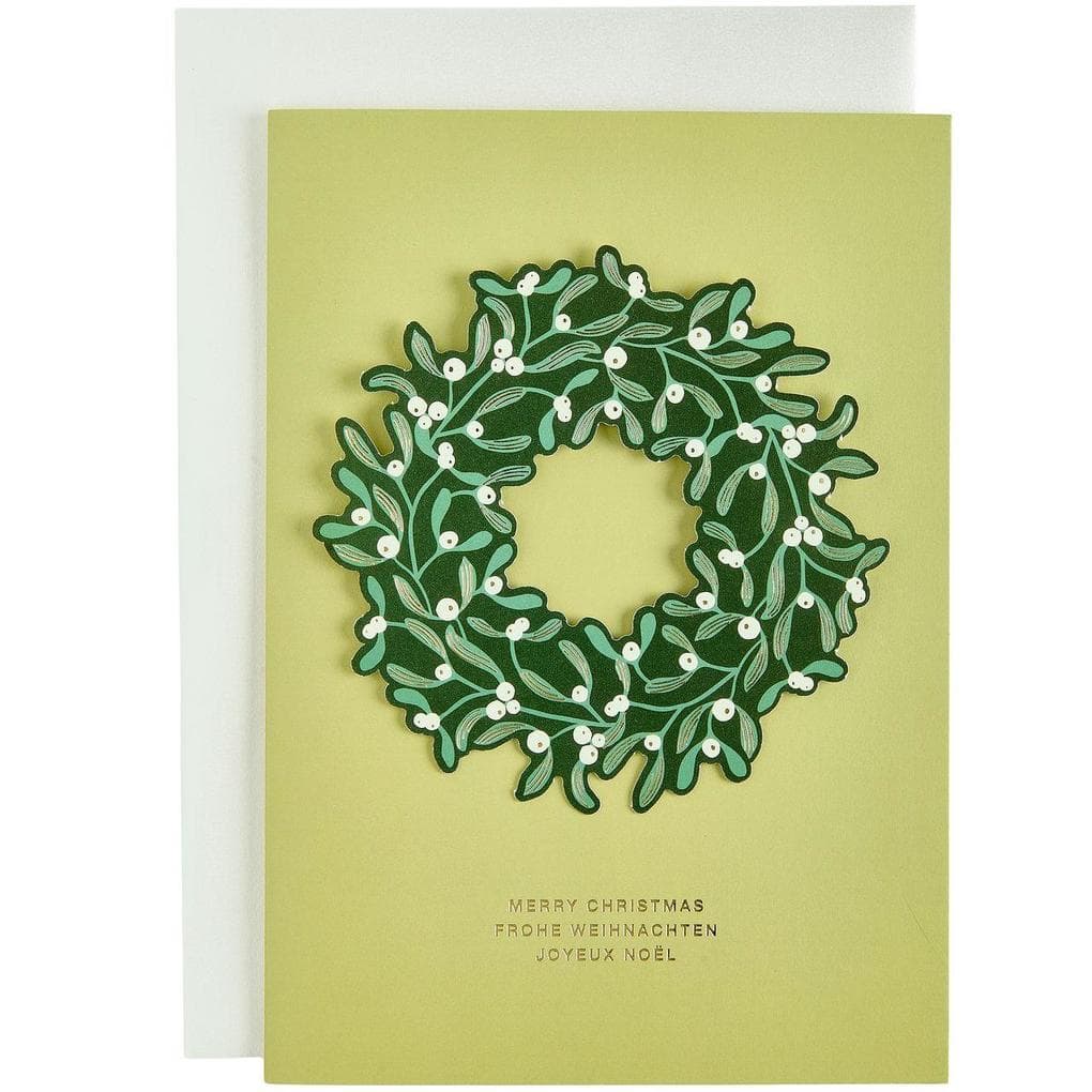 3D-Kartenset A5, Kranz, Mint/Gold FSC MIX