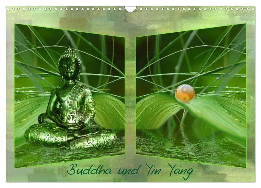 Buddha und Yin Yang (Wandkalender 2027 DIN A3 quer), CALVENDO Monatskalender