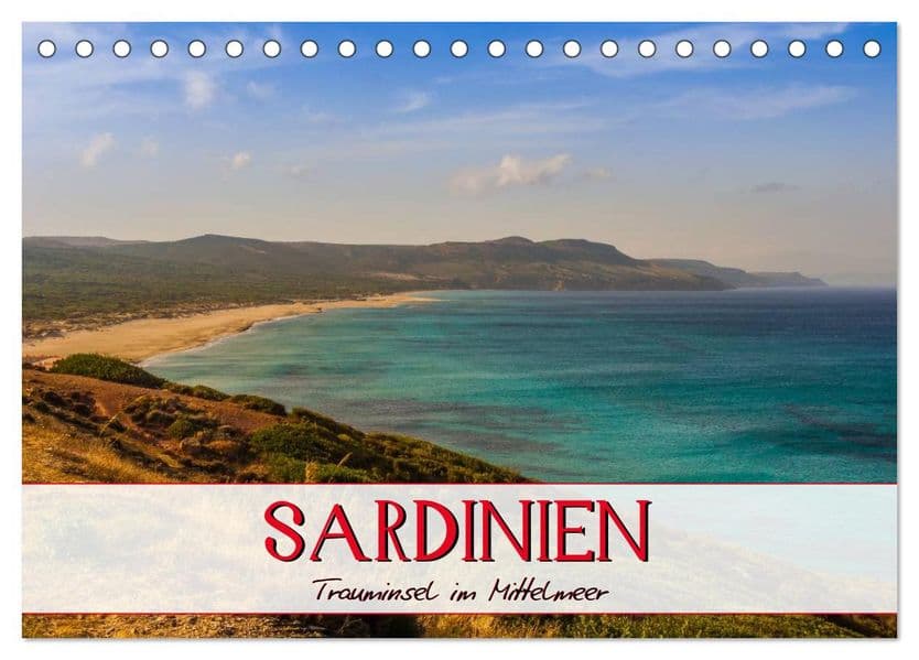 Sardinien Panoramakalender (Tischkalender 2027 DIN A5 quer), CALVENDO Monatskalender