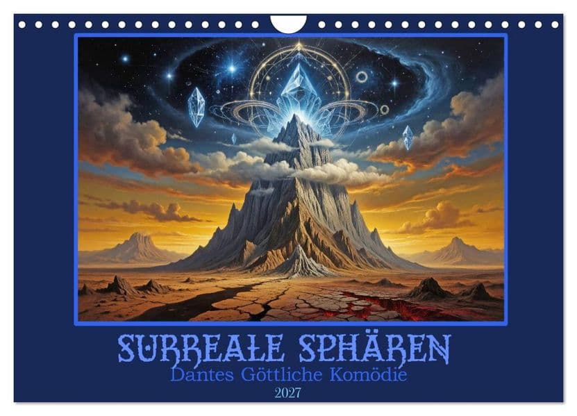 Surreale Sphären: Dantes Göttliche Komödie (Wandkalender 2027 DIN A4 quer), CALVENDO Monatskalender