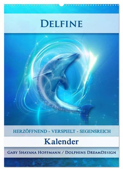 Delfine - Kalender (Wandkalender 2027 DIN A2 hoch), CALVENDO Monatskalender