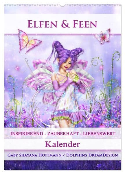 Elfen & Feen - Kalender (Wandkalender 2027 DIN A2 hoch), CALVENDO Monatskalender