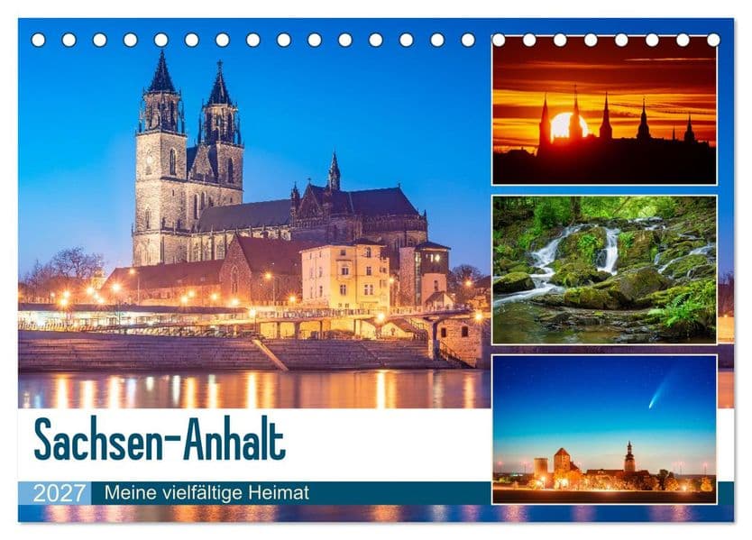 Sachsen-Anhalt - Meine vielfältige Heimat (Tischkalender 2027 DIN A5 quer), CALVENDO Monatskalender