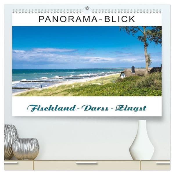 Panorama-Blick Fischland-Darss-Zingst (hochwertiger Premium Wandkalender 2027 DIN A2 quer), Kunstdruck in Hochglanz