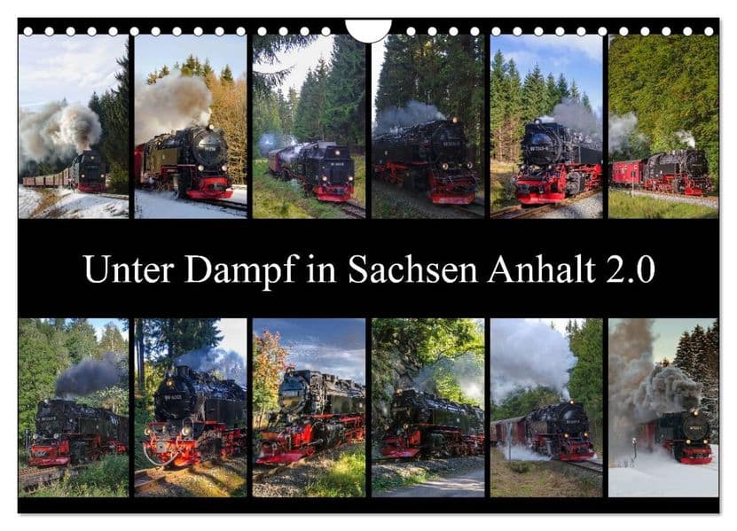 Unter Dampf in Sachsen Anhalt 2.0 (Wandkalender 2027 DIN A4 quer), CALVENDO Monatskalender