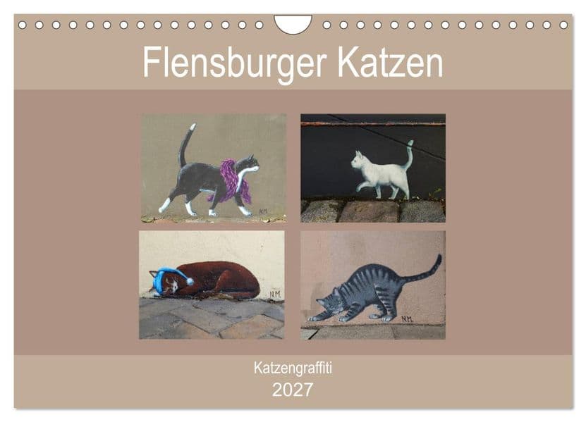 Flensburger Katzen (Wandkalender 2027 DIN A4 quer), CALVENDO Monatskalender
