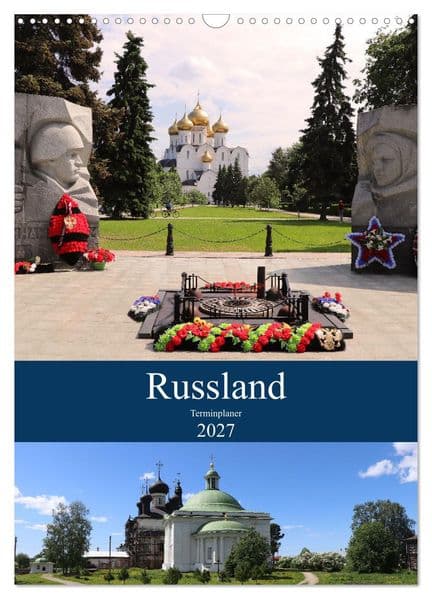 Russland - Terminplaner (Wandkalender 2027 DIN A3 hoch), CALVENDO Monatskalender