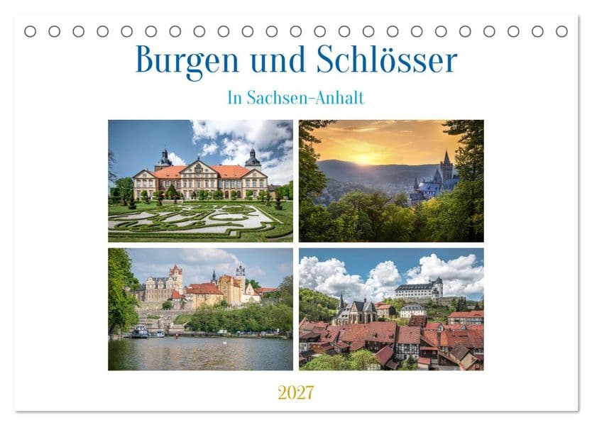 Burgen und Schlösser (Tischkalender 2027 DIN A5 quer), CALVENDO Monatskalender