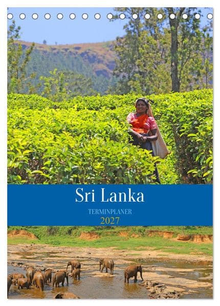 Sri Lanka - Terminplaner (Tischkalender 2027 DIN A5 hoch), CALVENDO Monatskalender