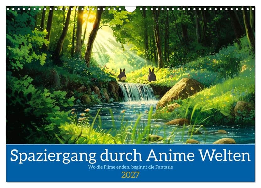 Spaziergang durch Anime Welten (Wandkalender 2027 DIN A3 quer), CALVENDO Monatskalender