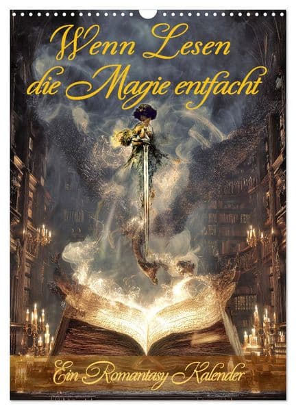 Wenn Lesen die Magie entfacht (Wandkalender 2027 DIN A3 hoch), CALVENDO Monatskalender
