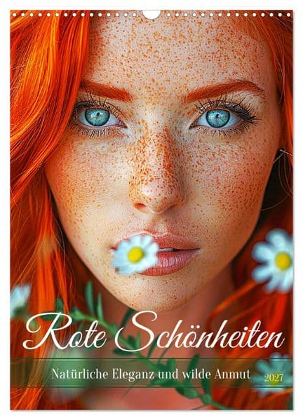 Rote Schönheiten. Natürliche Eleganz und wilde Anmut (Wandkalender 2027 DIN A3 hoch), CALVENDO Monatskalender