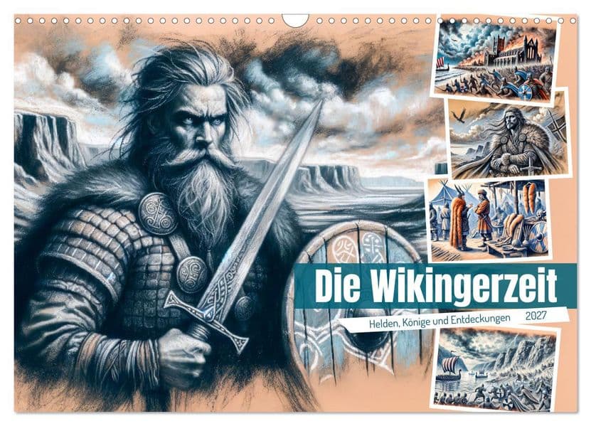 Die Wikingerzeit - Helden, Könige und Entdeckungen (Wandkalender 2027 DIN A3 quer), CALVENDO Monatskalender