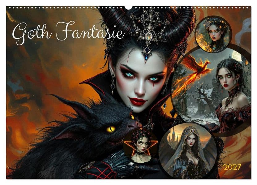 Goth Fantasie (Wandkalender 2027 DIN A2 quer), CALVENDO Monatskalender