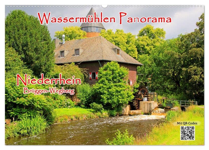 Wassermühlen Panorama Niederrhein Brüggen-Wegberg (Wandkalender 2027 DIN A2 quer), CALVENDO Monatskalender