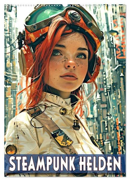 Steampunk Helden (Wandkalender 2027 DIN A2 hoch), CALVENDO Monatskalender