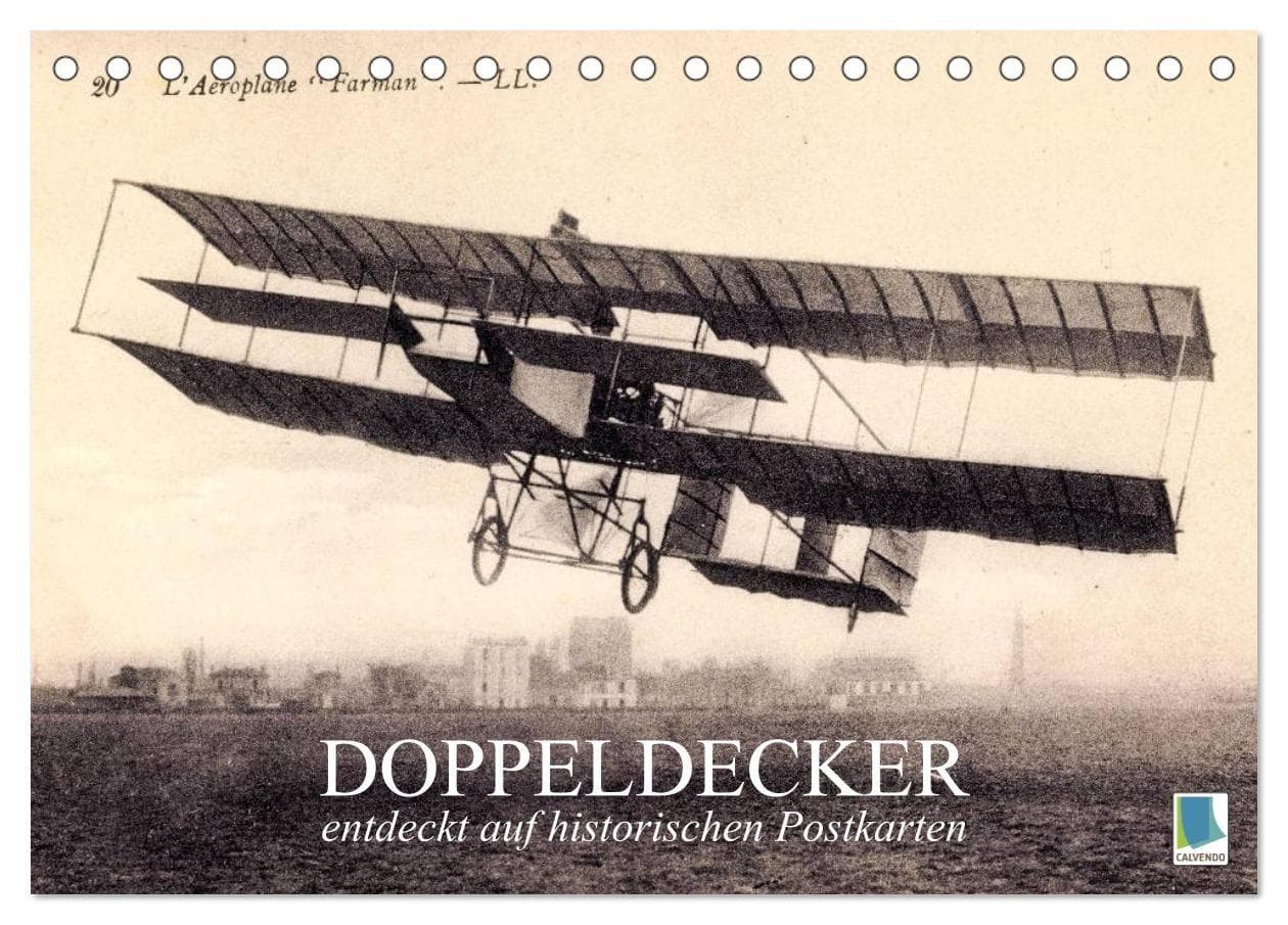 Doppeldecker entdeckt auf historischen Postkarten (Tischkalender 2027 DIN A5 quer), CALVENDO Monatskalender