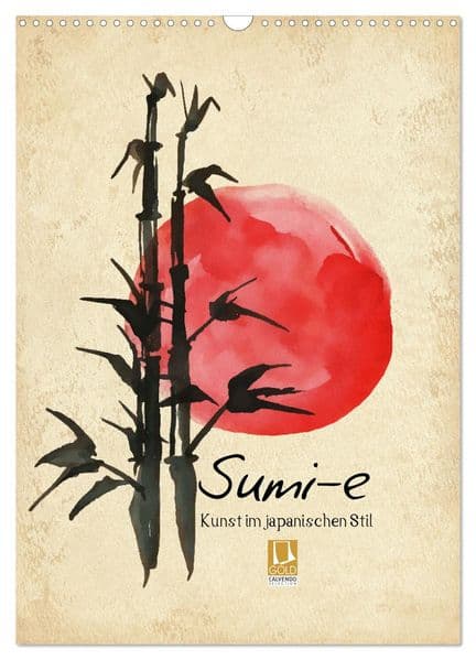 Sumi-e Kunst im japanischen Stil (Wandkalender 2027 DIN A3 hoch), CALVENDO Monatskalender