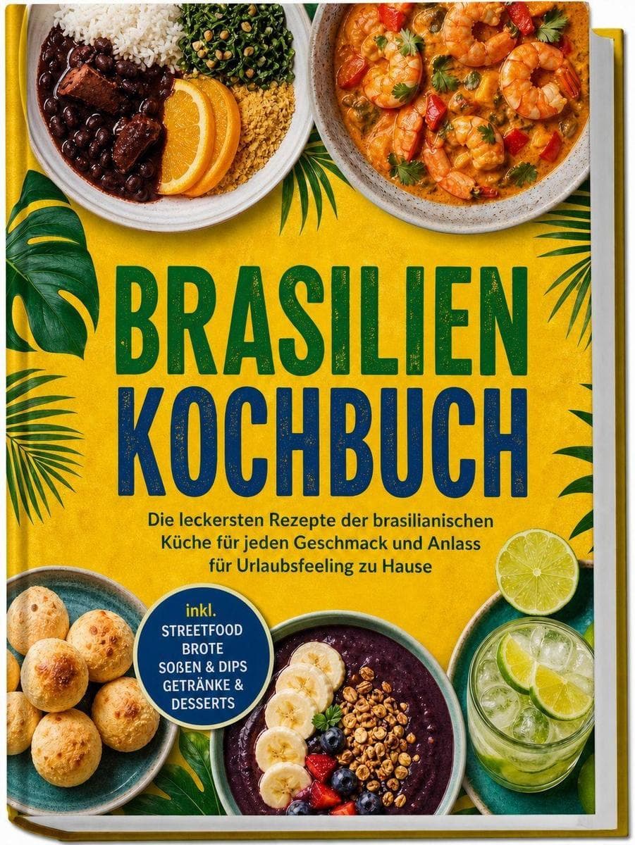 Brasilien Kochbuch: Die leckersten Rezepte der brasilianischen Küche für jeden Geschmack und Anlass - für Urlaubsfeeling zu Hause - inkl. Streetfood, Brote, Soßen & Dips, Getränke & Desserts