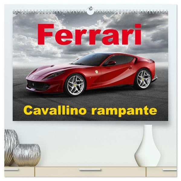 Cavallino rampante - Ferrari (hochwertiger Premium Wandkalender 2027 DIN A2 quer), Kunstdruck in Hochglanz