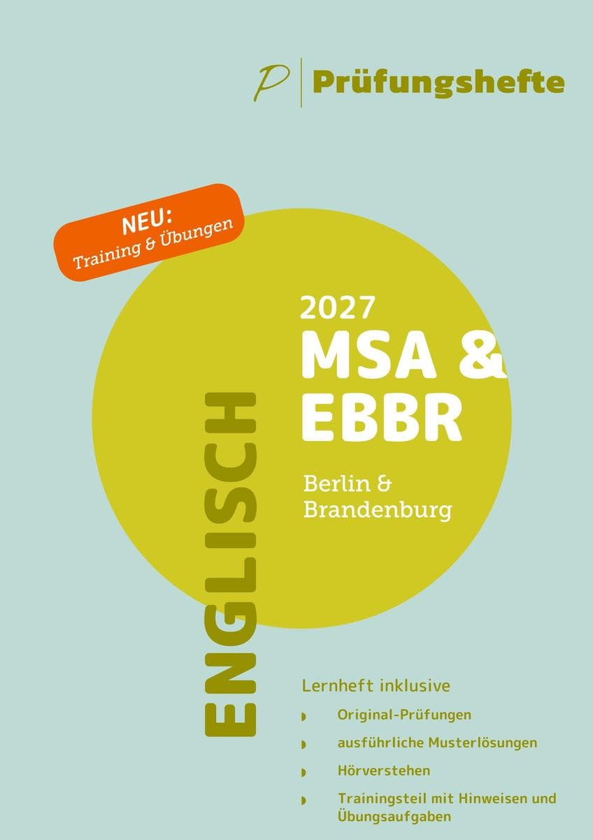 Prüfungsheft MSA und eBBR 2027 Berlin/Brandenburg - Englisch