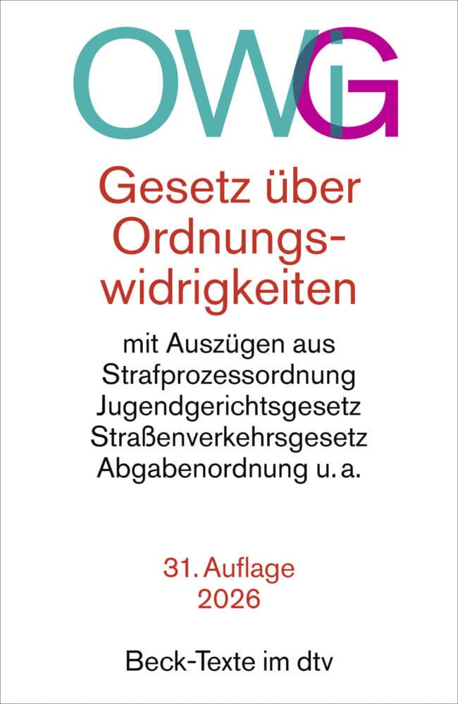 Gesetz über Ordnungswidrigkeiten. OWiG