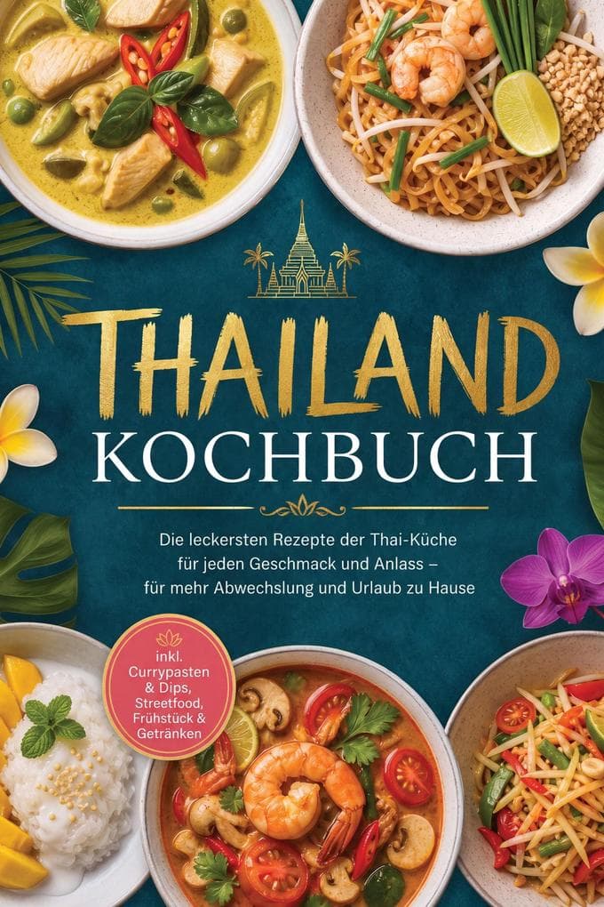 Thailand Kochbuch: Die leckersten Rezepte der Thai-Küche für jeden Geschmack und Anlass - für mehr Abwechslung und Urlaub zu Hause - inkl. Currypasten & Dips, Streetfood, Frühstück & Getränken